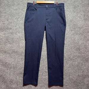 Callaway Mens Golf Pants 38x32 Navy Blue Stretch Performance Flat Front 5-Pocket
